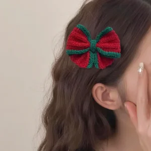 Crochet Christmas Double Bow (1)
