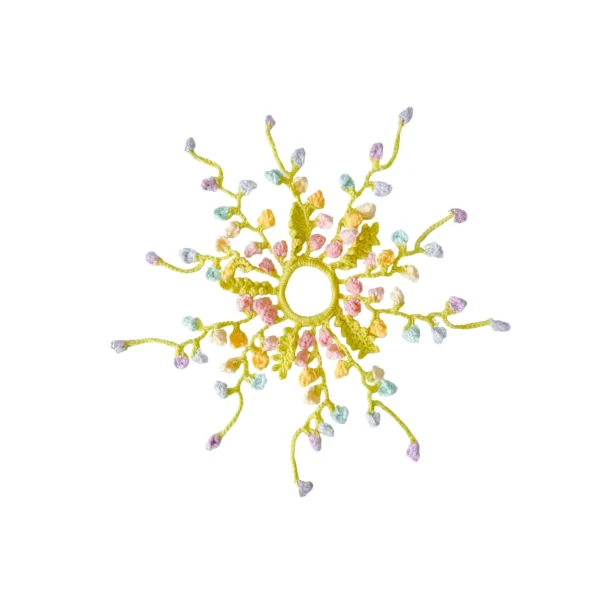 Crochet Rainbow Candy Wisteria Hairband (1)