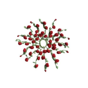 Crochet Rose Vine Hair Tie (2)