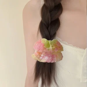 Crochet hollow mohair ring (2)