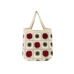 Crocheted Camellia Bag (2)
