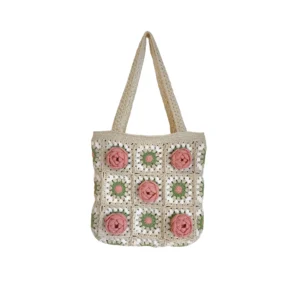 Crocheted Camellia Bag3