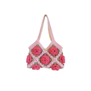 Crocheted Rose Bag 2