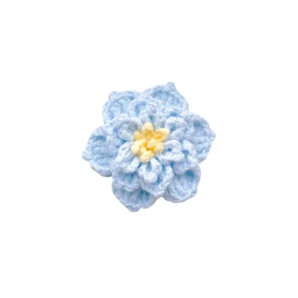 Crocheted flower hairpin (3)