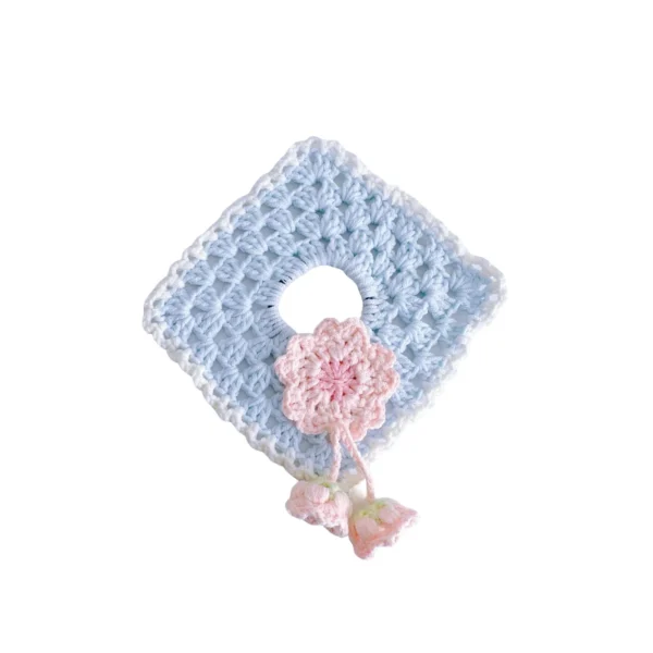 Crocheted hollow cherry blossom headband (2)