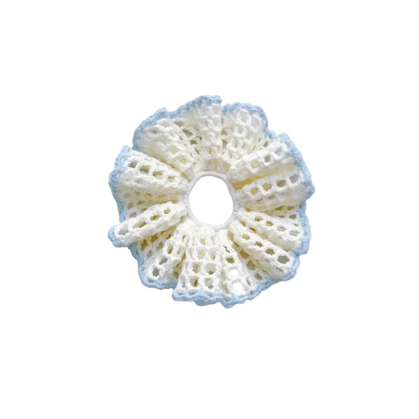 Crocheted hollow large skirt headtie (3)