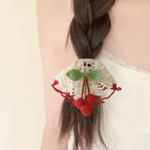 Crocheted hollow lychee headband (1)