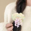 Crocheted hollow wisteria flower headband (1)