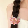 Crocheted tulip hair tie (2)