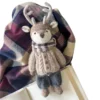 Handmade Crochet Deer Doll Toy with Sweater and Scarf dollylab3